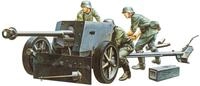 Tamiya -1:35 WWII Deutsche PAK (40/L46) (3), 7.5 cm TAM35047