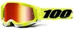 100% Racecraft 2 Goggle, Erwachsene, Gelb mit Spiegel Rot Linse