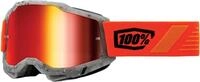 100% Accuri 2 Schrute Radbrille, Grau/Orange, verspiegelte Gl&auml;ser Orange