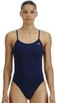 TYR Damen Standard Durafast Elite Cutoutfit Badeanzug, Marineblau, 40