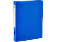 Exacompta 54632E Archivbox (mit Druckknopf, PP, Rücken 40mm, DIN A4) 1 Stück blau