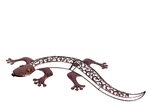 Au&szlig;enlampe braun Wandleuchte Gecko Solarlampe Garten, LED Terrassenlampe statisch