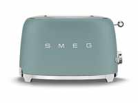 SMEG, 2x2 TSF01EGMEU Toaster, 2 Fächer für 2 Scheiben, 6 Vergoldungsniveaus,