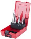 KS Tools 330.2404 HSS Stufenbohrer-Satz, Kunststoffkassette 3-tlg.