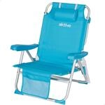 AKTIVE Klappbarer Strandstuhl 49x58x80 cm, mit Kissen, klappbarer Rucksackstuhl,