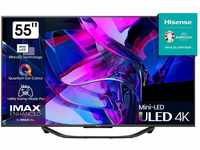 Hisense 55U7KQ 139 cm (55 Zoll) Fernseher 4K Mini LED ULED HDR Smart TV, Quantum Dot,