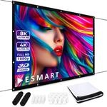 ESMART Flex Spannleinwand, Gesamtbreite 274 cm, Tuch: Wei&szlig; | Bildfl&auml;che 226 &times; 149