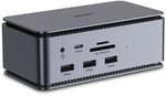 LINDY 43372 DST-Pro USB4, USB C Laptop Docking Station, 15in1, Dual Display, 8k@30Hz