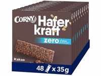 Haferriegel Corny Haferkraft Zero Kakao, ohne Zuckerzusatz, 125 kcal pro Riegel,
