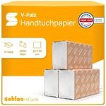 4.000 Papierhandt&uuml;cher 2-lagig - V-Falz - 24x23cm (gefaltet: 24 x 11,5 cm) -
