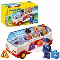 PLAYMOBIL 1.2.3 6773 Reisebus, mit &ouml;ffnenbarer Ladefl&auml;che f&uuml;r Reisetaschen, ab 1,5