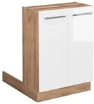 Vicco K&uuml;cheninsel Fame-Line, Wei&szlig; Hochglanz, 60 cm | MDF-Front &middot; 1...