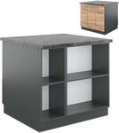 Vicco K&uuml;cheninsel Fame-Line, Goldkraft Eiche/Anthrazit, 90 cm