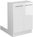 Vicco K&uuml;cheninsel Fame-Line, Wei&szlig; Hochglanz, 60 cm ohne Arbeitsplatte, zur
