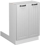 Vicco K&uuml;cheninsel Fame-Line, Wei&szlig; Landhaus, 60 cm ohne Arbeitsplatte, zur