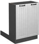 Vicco K&uuml;cheninsel Fame-Line, Wei&szlig; Landhaus, 60 cm ohne Arbeitsplatte, zur