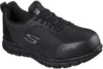 Skechers Damen Sure Track Jixie Slipper, Black Textile Synthetic, 40 EU