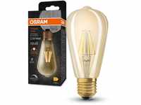 OSRAM Vintage 1906 Goldene Filament LED Lampe aus Glas in Edison-Form, Sockel E27,