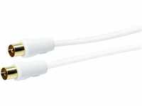 Schwaiger Antennen Anschlusskabel 90 dB, 15,0m, weiß, IEC Stecker > IEC Buchse,