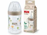 NUK for Nature Babyflasche | mittelgroßer Trinksauger | 260 ml | Der Mutterbrust