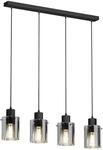 Lindby Esstisch Pendelleuchte Glas rauchgrau, H&auml;ngeleuchte Rauchglas Esszimmer...