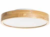 Lindby LED Deckenlampe 'Milada' dimmbar mit Fernbedienung (Modern) aus Holz...