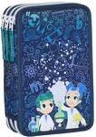 Beckmann Federm&auml;ppchen 3-Fold Pencil Case Science blau