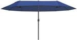 Outsunny Doppelsonnenschirm 455 x 265 cm, UV Schutz Sonnenschirm mit Handkurbel,