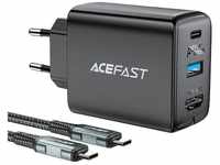 Wall Charger Acefast A17, 65W GaN + Kabel USB-C (Black)