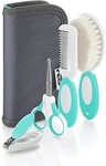 reer BabyCare Babypflegeset, 5teiliges Neugeborenen-Starterset mit Natur-Haarb&uuml;rste