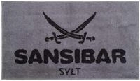 Sansibar Badematte ca.70x120 cm Badteppich Badvorleger Silber/Anthrazit