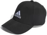 Adidas Unisex Embroidered Logo Lightweight Baseball Cap, Black/White, M