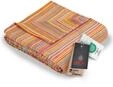 Ibena Rio Baumwolldecke 140x200 cm - Kuscheldecke Biobaumwolle Streifen bunt,