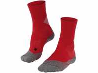 FALKE Unisex Socken 4 GRIP U SO Funktionsgarn Für maximalen Speed 1 Paar, Rot