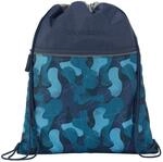 coocazoo Turnbeutel &bdquo;Cloudy Camou&rdquo;, blau, mit Rei&szlig;verschlussfach und Kordelzug,