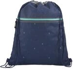 coocazoo Turnbeutel &bdquo;Happy Raindrops&rdquo;, blau, mit Rei&szlig;verschlussfach und