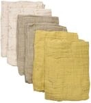 Pippi 6er Pack Unisex Baby Stoffwindel/Spucktuch/Mullwindel 65x65