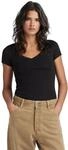 G-STAR RAW Damen Basic V-Neck Cap Sleeve T-Shirt
