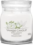 Yankee Candle Signature Duftkerze | White Gardenia Medium Jar Candle with Double
