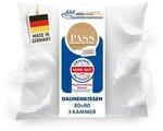 DormiGood Daunenkissen 80x80 - Made in Germany 3 Kammer Kopfkissen 80x80cm -