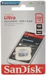 SanDisk MicroSD Card 256GB Ultra Class 10 inkl. Adapter