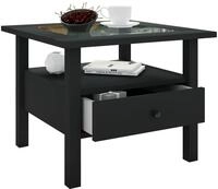 VCM Holz Beistelltisch mit ESG-Sicherheitsglas | Couchtisch schlicht | Ma&szlig;e ca. H.
