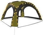 vidaXL Partyzelt mit LED 4 Seitenw&auml;nden UV-best&auml;ndig Solar Garten Pavillon
