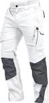 Leibw&auml;chter Flex-line Arbeitshose Herren &ndash; wei&szlig;/grau &ndash; Gr. 44 &ndash; Bequeme