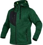 Leibw&auml;chter Unisex Strickjacke Casual-Line &ndash; Gr&uuml;n &ndash; Gr. S &ndash; Zip Hoodie mit