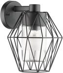 EGLO Au&szlig;en-Wandlampe Canove, 1 flammige Au&szlig;enleuchte, Wandleuchte aus Stahl, Farbe:
