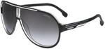 Carrera 1057/s 80S/9O BLACK WHITE Sunglasses Men Propionate, Standard, 64