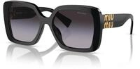 MIU MIU MU10YS 1AB5D1 56 Damen-Sonnenbrille, Schwarz, 56