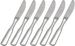 GR&Auml;WE Dessertmesser aus Edelstahl, 6er Messer Set, Men&uuml;messer mit Wellenschliff,