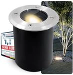 SSC-LUXon JUAVI Bodeneinbauleuchte aussen IP67 LED - Bodenstrahler silber rund 230V